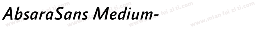 AbsaraSans Medium字体转换